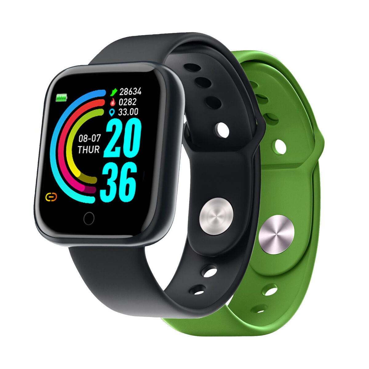 Smartwatch Celly TRAINERBEATGN Black Green Smartwatch Celly TRAINERBEATGN Black Green