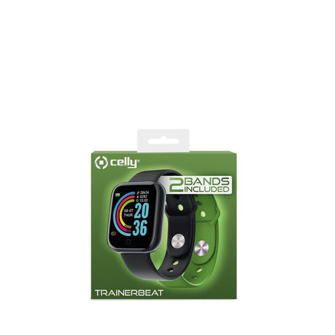 Smartwatch Celly TRAINERBEATGN Black Green Smartwatch Celly TRAINERBEATGN Black Green