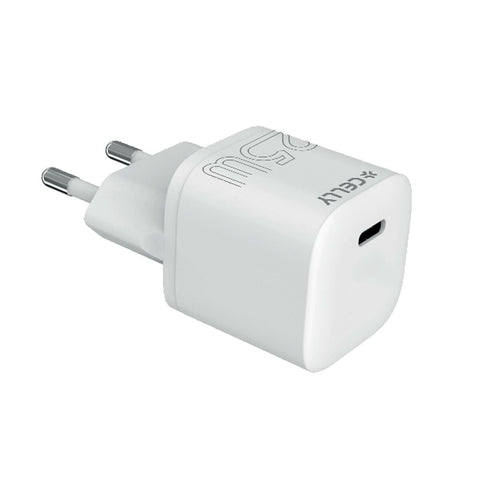 Wall Charger Celly UCTC1USBC25WWH 25 W White Wall Charger Celly UCTC1USBC25WWH 25 W White