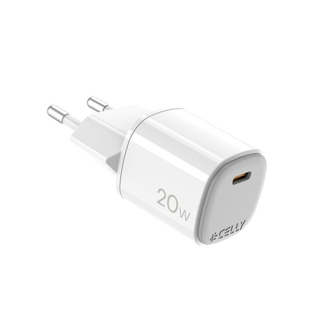 Wall Charger Celly UPTC1USBC20WWH White 20 W Wall Charger Celly UPTC1USBC20WWH White 20 W