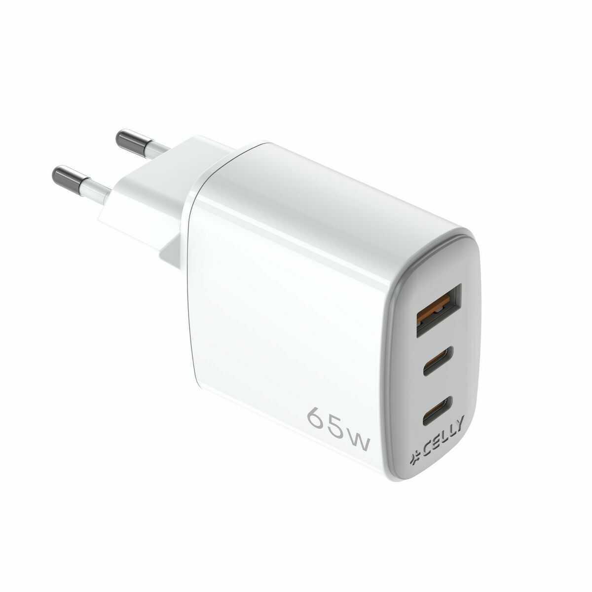 Wall Charger Celly UPTC1USB2USBC65 White Wall Charger Celly UPTC1USB2USBC65 White
