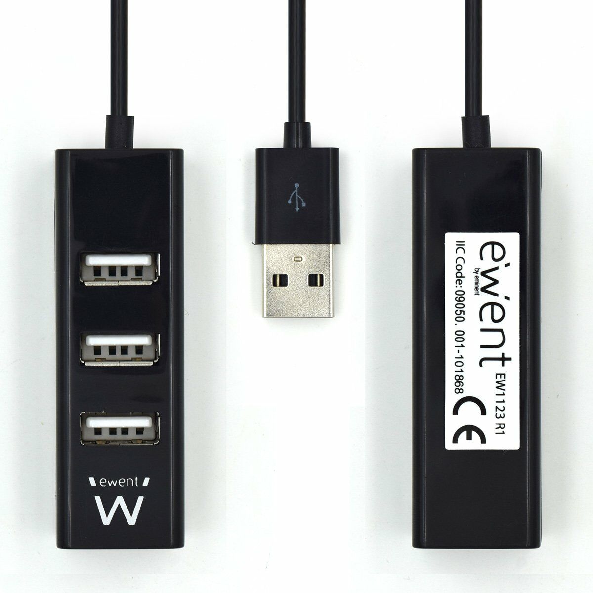 USB Hub Ewent EW1123 Black USB Hub Ewent EW1123 Black