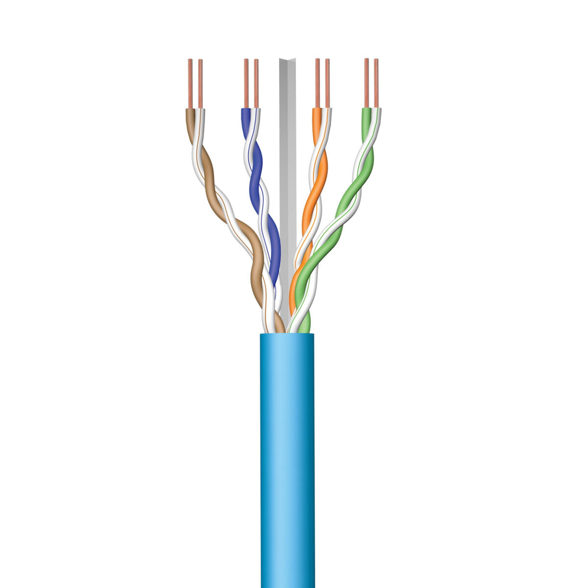 UTP Category 6 Rigid Network Cable Ewent IM1224 Blue 305 m UTP Category 6 Rigid Network Cable Ewent IM1224 Blue 305 m