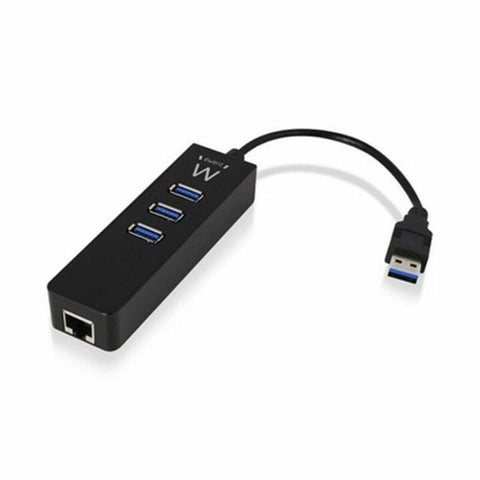USB Hub Ewent AAOAUS0127 3 x USB 3.1 RJ45 Plug and Play USB Hub Ewent AAOAUS0127 3 x USB 3.1 RJ45 Plug and Play