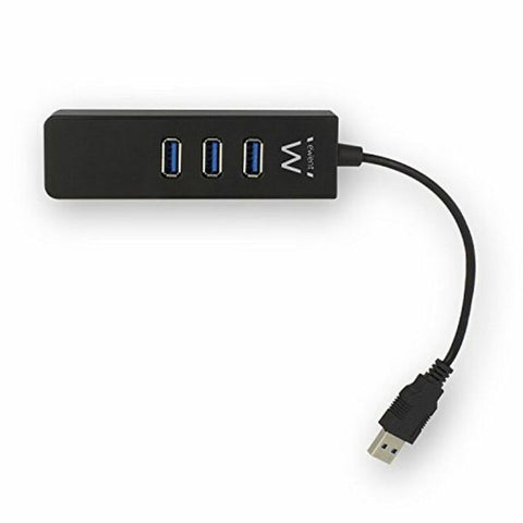 USB Hub Ewent AAOAUS0127 3 x USB 3.1 RJ45 Plug and Play USB Hub Ewent AAOAUS0127 3 x USB 3.1 RJ45 Plug and Play