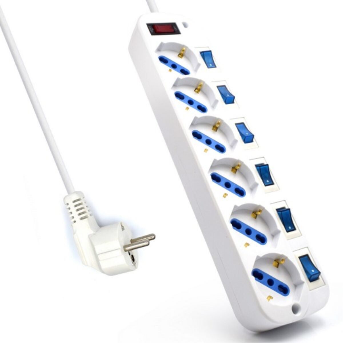 Power Socket - 6 Sockets with Switch Ewent EW3932-5M 3500W (3 m) Power Socket - 6 Sockets with Switch Ewent EW3932-5M 3500W (3 m)