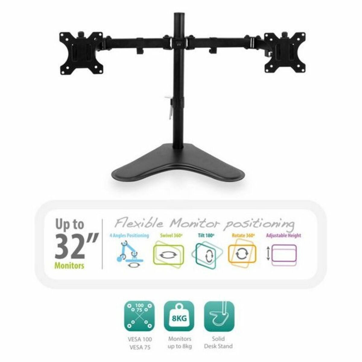 TV Mount Ewent 13"-32" 2 x 8 kg Black TV Mount Ewent 13"-32" 2 x 8 kg Black