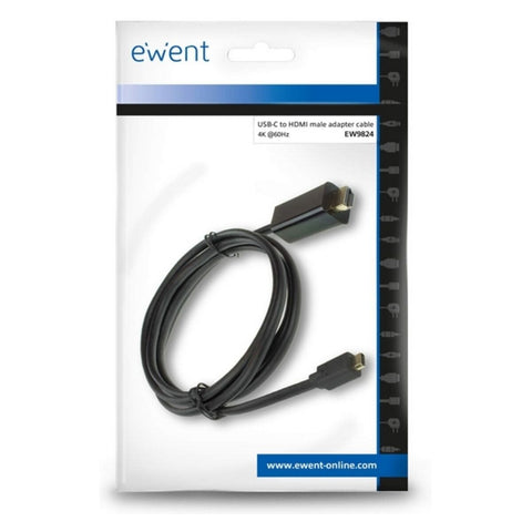 USB-C to HDMI Adapter Ewent EW9824 Black 2 m USB-C to HDMI Adapter Ewent EW9824 Black 2 m