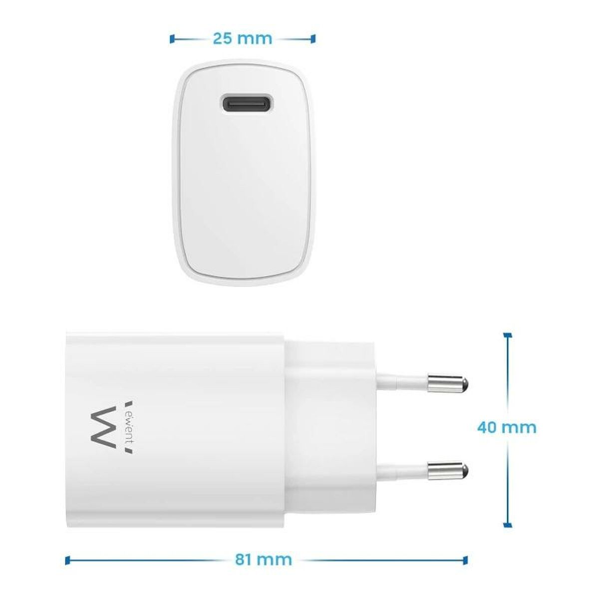 Wall Charger Ewent EW1320 White 20 W Wall Charger Ewent EW1320 White 20 W