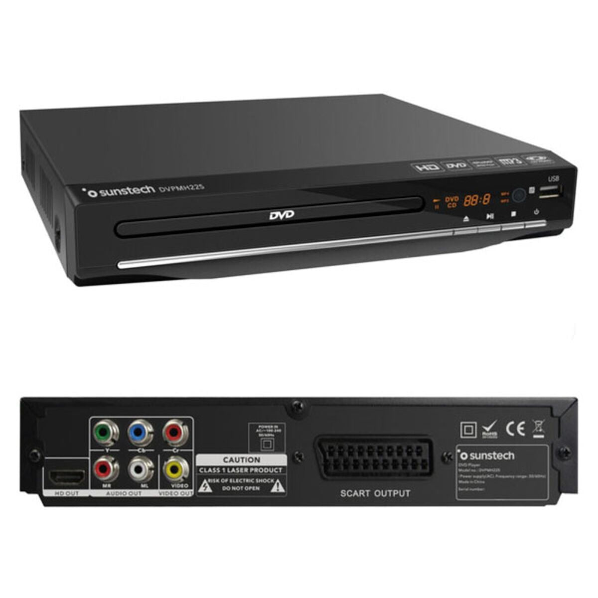 DVD and TDT Player Sunstech DVPMH225 Black DVD and TDT Player Sunstech DVPMH225 Black