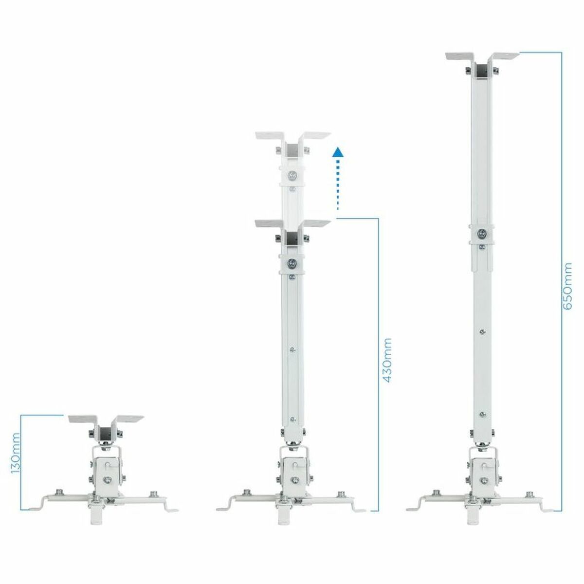 Tilt Ceiling Mount for Projectors TooQ PJ2012T-W 20 kg Tilt Ceiling Mount for Projectors TooQ PJ2012T-W 20 kg