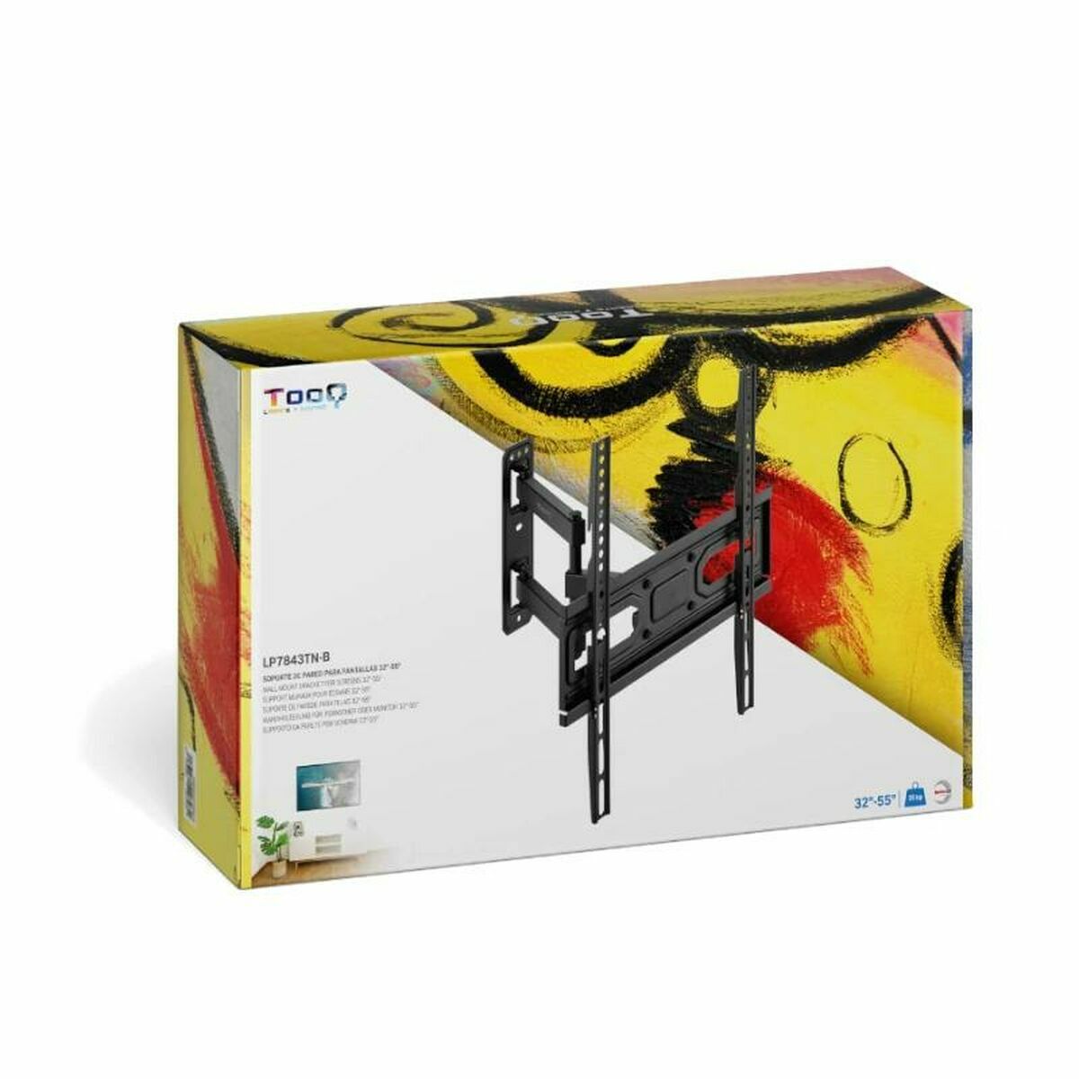 TV Wall Mount with Arm TooQ LP7843TN-B 35 kg TV Wall Mount with Arm TooQ LP7843TN-B 35 kg