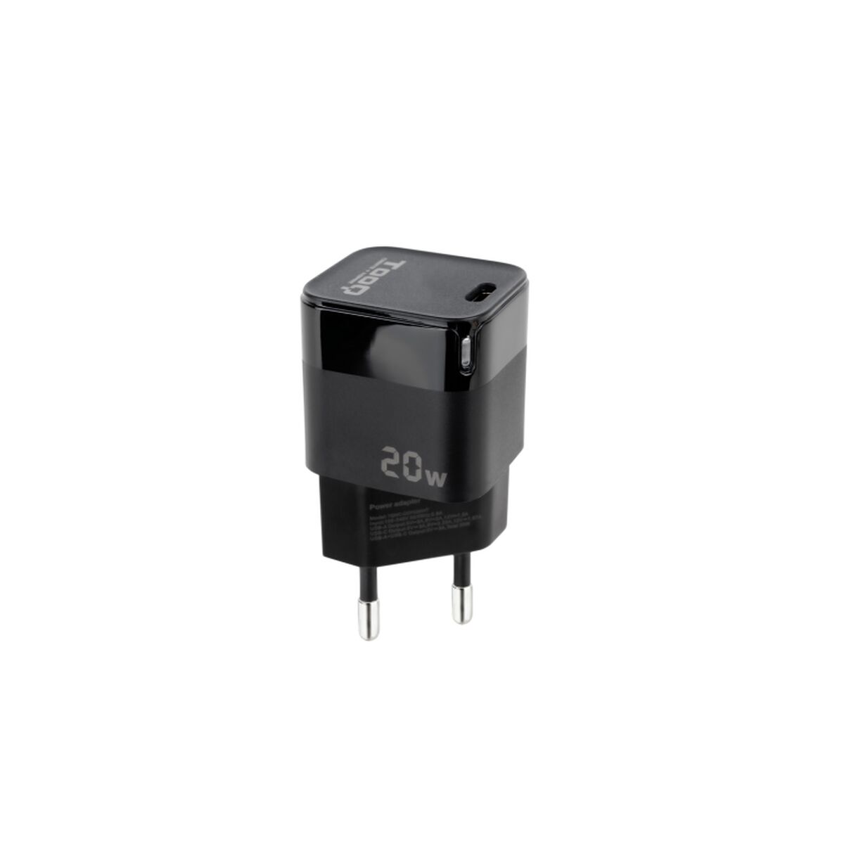 Wall Charger TooQ TQWC-PD20 Black 20 W (1 Unit) Wall Charger TooQ TQWC-PD20 Black 20 W (1 Unit)