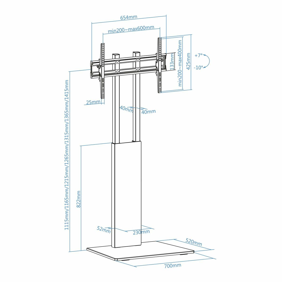 TV Mount TooQ FS2288M-B 32"-85" 40 kg TV Mount TooQ FS2288M-B 32"-85" 40 kg
