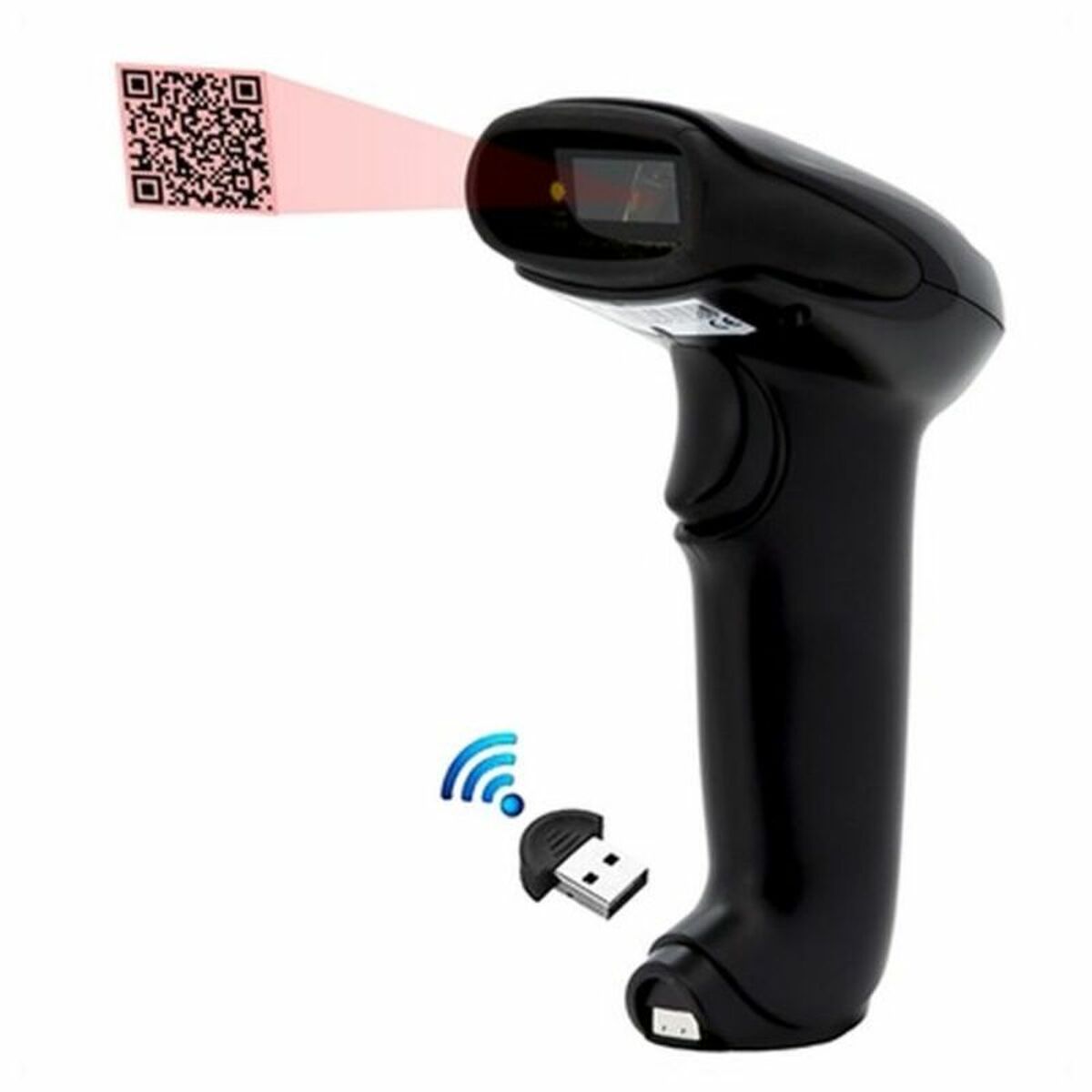 Barcode Reader iggual IGG315699 300 scan/s LED Bluetooth Black Barcode Reader iggual IGG315699 300 scan/s LED Bluetooth Black