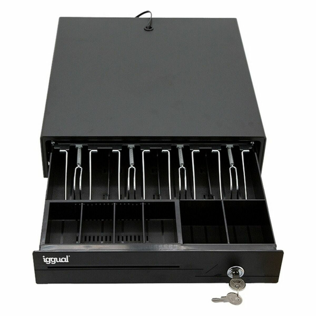 Cash Register Drawer iggual IGG316368 Black Multicolour Cash Register Drawer iggual IGG316368 Black Multicolour