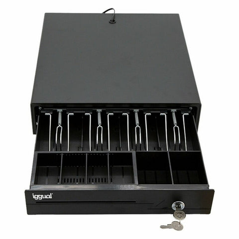 Cash Register Drawer iggual IGG316368 Black Multicolour Cash Register Drawer iggual IGG316368 Black Multicolour
