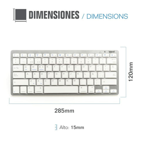Bluetooth Keyboard iggual IGG316788 Spanish Monkey (1 Piece) Bluetooth Keyboard iggual IGG316788 Spanish Monkey (1 Piece)