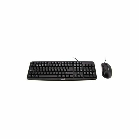 Keyboard and Mouse iggual QWERTY USB Black Spanish Qwerty Keyboard and Mouse iggual QWERTY USB Black Spanish Qwerty