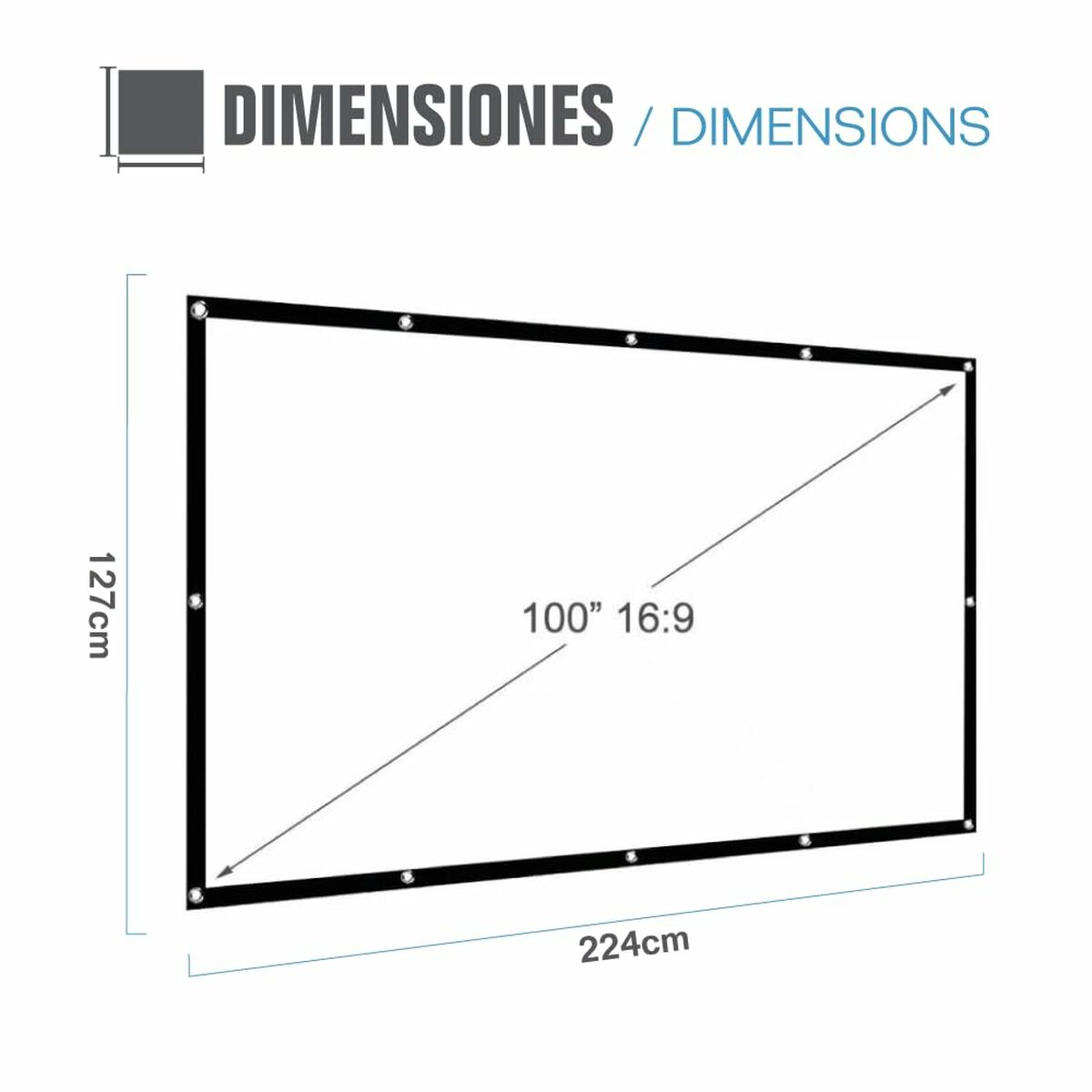 Projection Screen iggual ECO COST 100 100" Projection Screen iggual ECO COST 100 100"