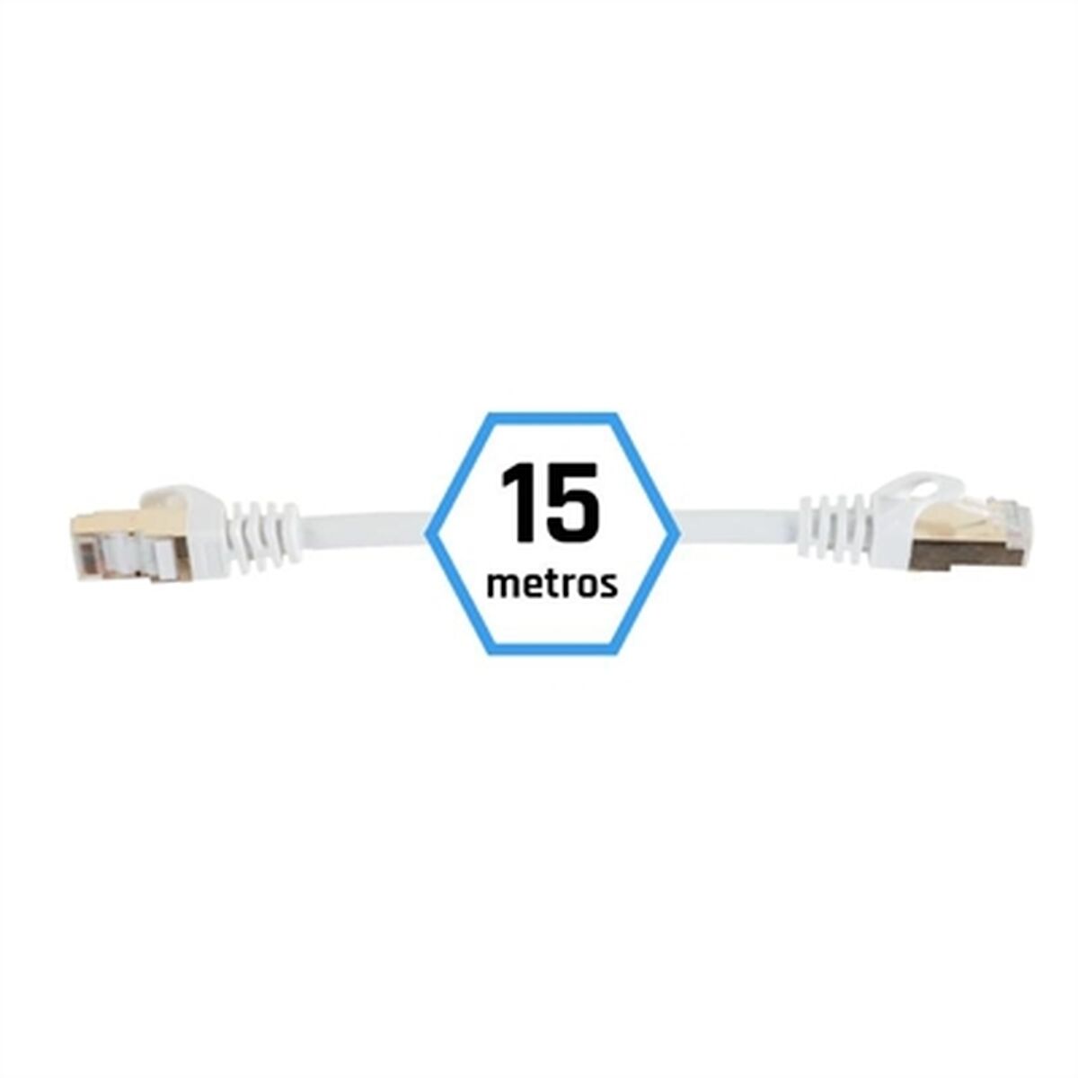 FTP Category 7 Rigid Network Cable iggual IGG318614 White 15 m FTP Category 7 Rigid Network Cable iggual IGG318614 White 15 m