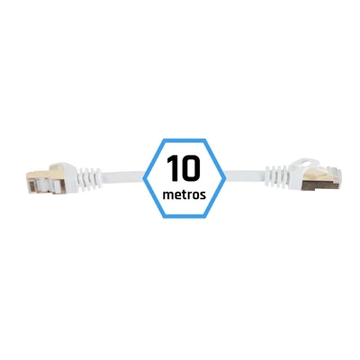 FTP Category 7 Rigid Network Cable iggual IGG318621 White 10 m FTP Category 7 Rigid Network Cable iggual IGG318621 White 10 m
