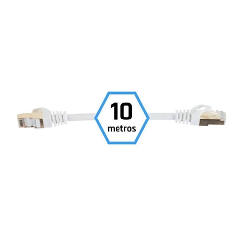 FTP Category 7 Rigid Network Cable iggual IGG318621 White 10 m FTP Category 7 Rigid Network Cable iggual IGG318621 White 10 m