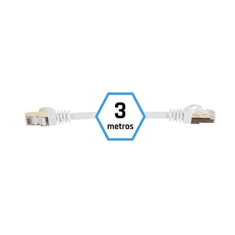 FTP Category 7 Rigid Network Cable iggual IGG318645 White 3 m FTP Category 7 Rigid Network Cable iggual IGG318645 White 3 m