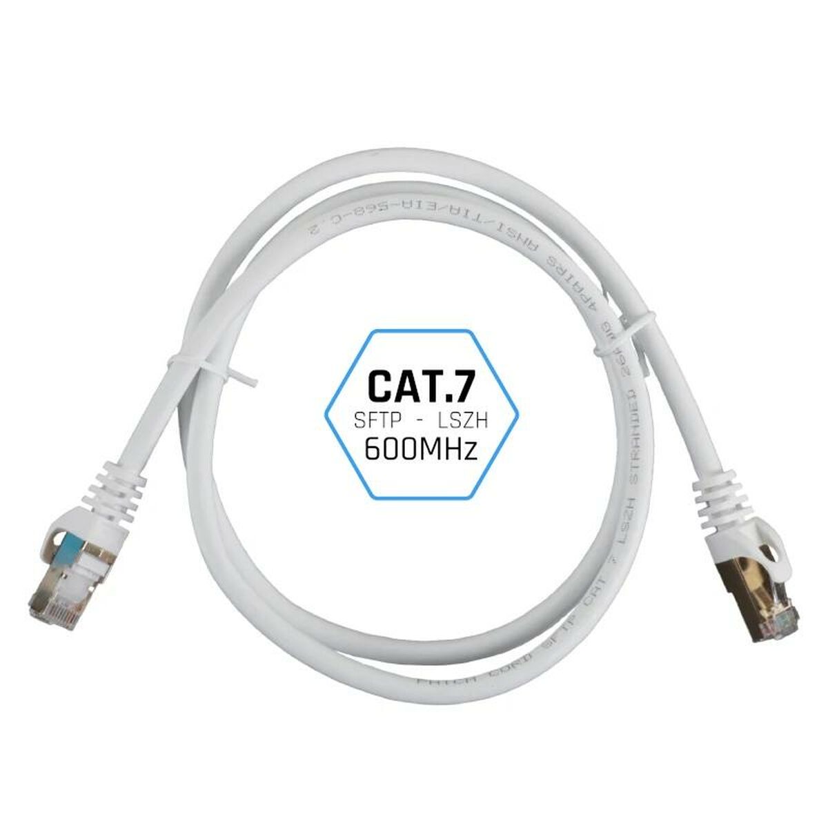 FTP Category 7 Rigid Network Cable iggual IGG318645 White 3 m FTP Category 7 Rigid Network Cable iggual IGG318645 White 3 m