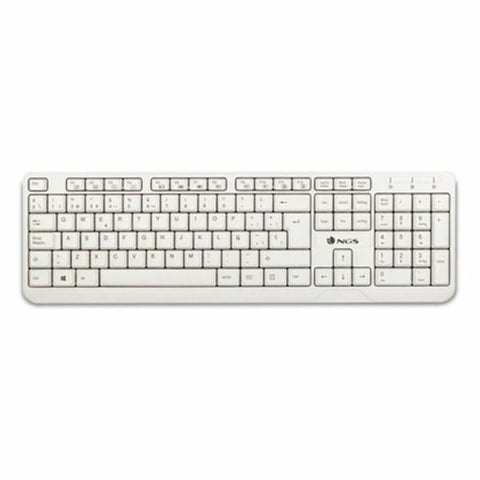 Keyboard NGS NGS-KEYBOARD-0284 White Spanish Qwerty Keyboard NGS NGS-KEYBOARD-0284 White Spanish Qwerty