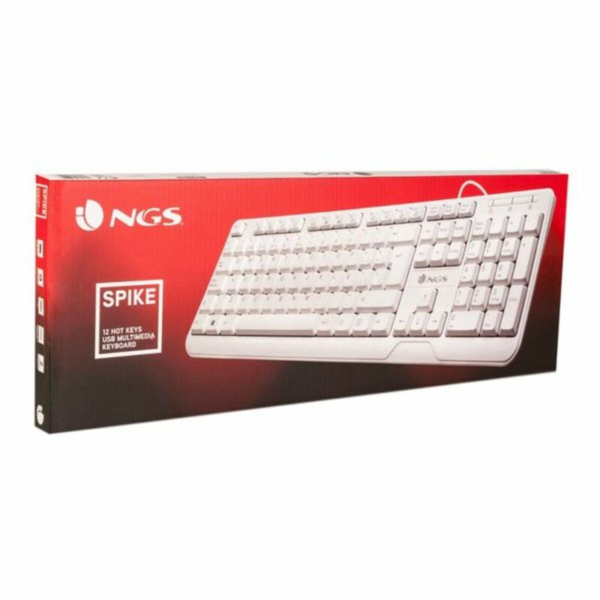 Keyboard NGS NGS-KEYBOARD-0284 White Spanish Qwerty Keyboard NGS NGS-KEYBOARD-0284 White Spanish Qwerty