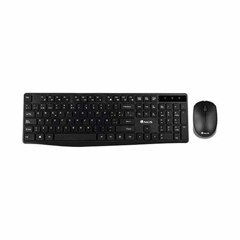 Keyboard and Wireless Mouse NGS NGSWIRELESSSETALLUREKIT Black Keyboard and Wireless Mouse NGS NGSWIRELESSSETALLUREKIT Black