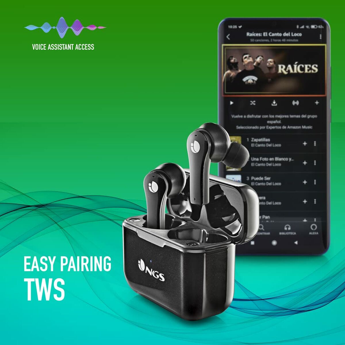 Bluetooth Headphones NGS ARTICABLOOMBLACK Black Bluetooth Headphones NGS ARTICABLOOMBLACK Black