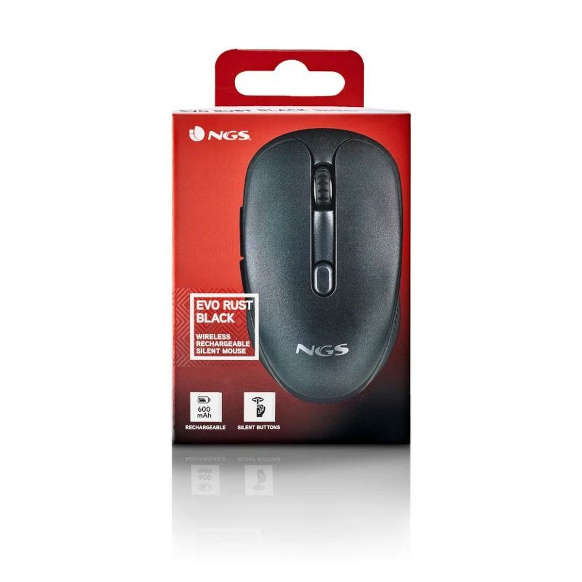 Wireless Mouse NGS EVO RUST Black 1600 dpi Wireless Mouse NGS EVO RUST Black 1600 dpi
