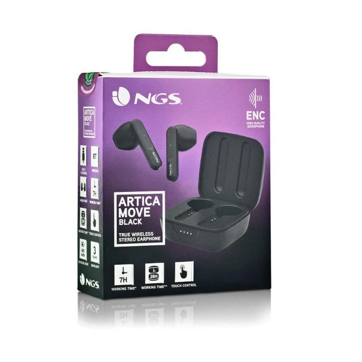 Headphones with Microphone NGS ARTICAMOVEWHITE White Headphones with Microphone NGS ARTICAMOVEWHITE White