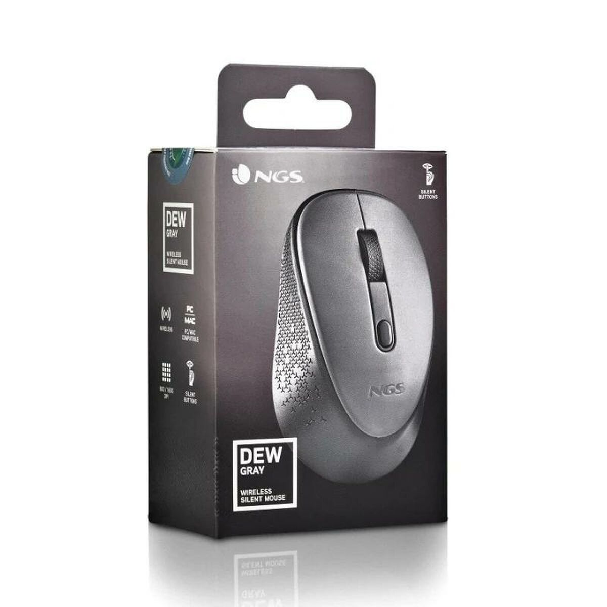Mouse NGS DEWGRAY Grey 1600 dpi (1 Unit) Mouse NGS DEWGRAY Grey 1600 dpi (1 Unit)