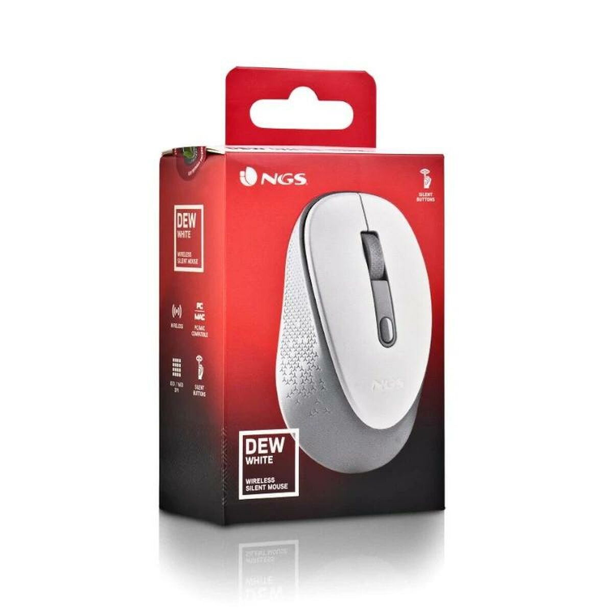 Mouse NGS DEWWHITE White 1600 dpi (1 Unit) Mouse NGS DEWWHITE White 1600 dpi (1 Unit)