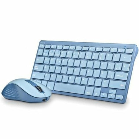 Keyboard and Mouse NGS FANTASYKITBLUE Spanish Qwerty Blue Pink Keyboard and Mouse NGS FANTASYKITBLUE Spanish Qwerty Blue Pink