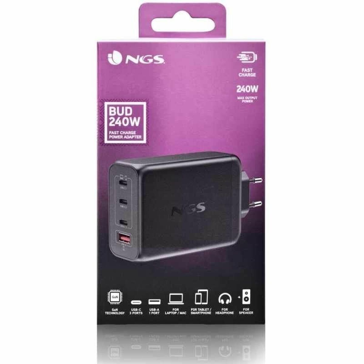Laptop Charger NGS BUD240W 240 W Laptop Charger NGS BUD240W 240 W