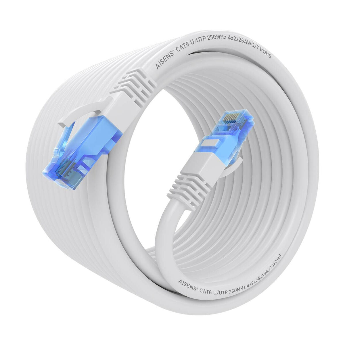 UTP Category 6 Rigid Network Cable Aisens A135-0826 White 10 m UTP Category 6 Rigid Network Cable Aisens A135-0826 White 10 m