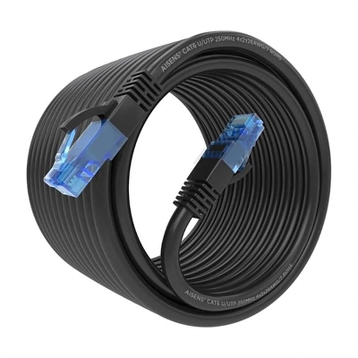 UTP Category 6 Rigid Network Cable Aisens A135-0850 Black 10 m UTP Category 6 Rigid Network Cable Aisens A135-0850 Black 10 m