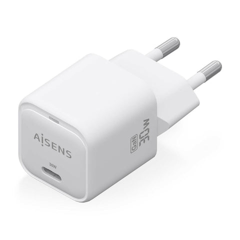 Wall Charger Aisens ASCH-30W1P018-W White 30 W (1 Unit) Wall Charger Aisens ASCH-30W1P018-W White 30 W (1 Unit)