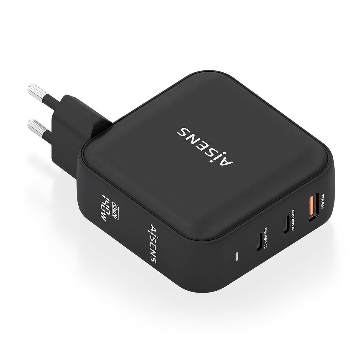 Wall Charger Aisens ASCH-140W3P031-BK 140 W Black (1 Unit) Wall Charger Aisens ASCH-140W3P031-BK 140 W Black (1 Unit)
