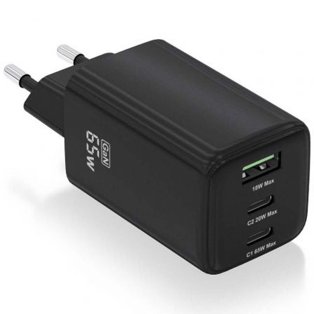 Wall Charger Aisens ASCH-65W3P042-BK Black 65 W (1 Unit) Wall Charger Aisens ASCH-65W3P042-BK Black 65 W (1 Unit)