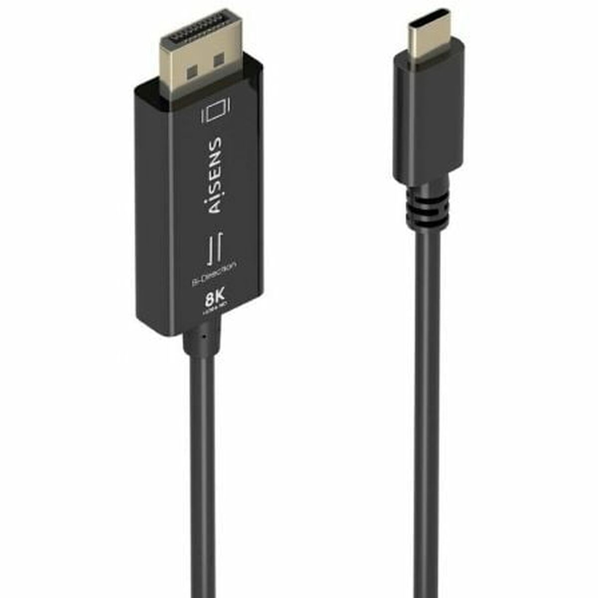USB-C Cable to DisplayPort Aisens A109-0879 Black 1,8 m USB-C Cable to DisplayPort Aisens A109-0879 Black 1,8 m