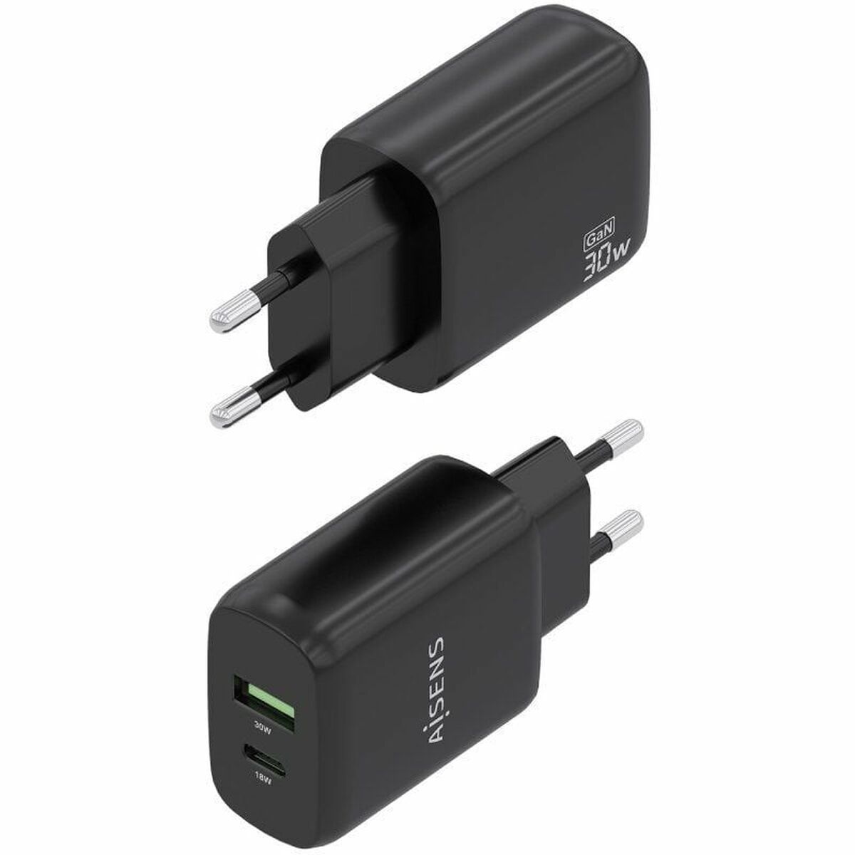 Wall Charger Aisens A110-0924 Black 30 W Wall Charger Aisens A110-0924 Black 30 W