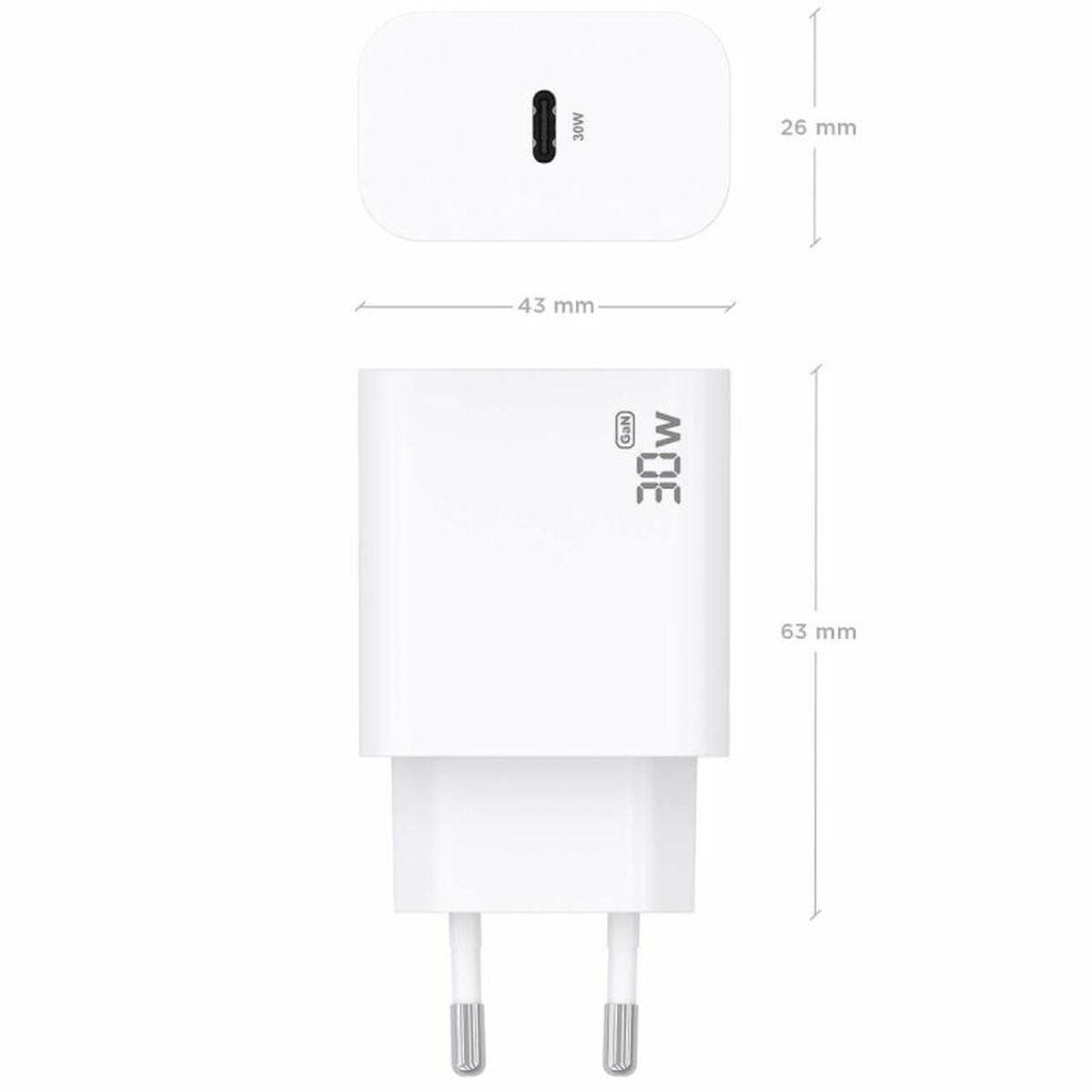 Wall Charger Aisens A110-0940 White 30 W Wall Charger Aisens A110-0940 White 30 W