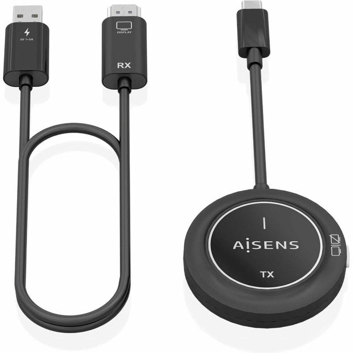 HDMI Cable Aisens ASWL-H2KC30M003-BK Black HDMI Cable Aisens ASWL-H2KC30M003-BK Black