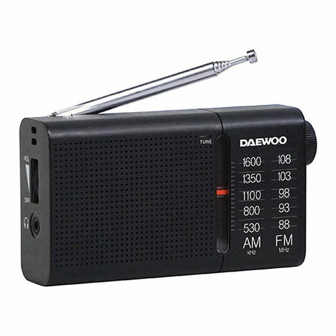Transistor Radio Daewoo Black AM/FM Transistor Radio Daewoo Black AM/FM