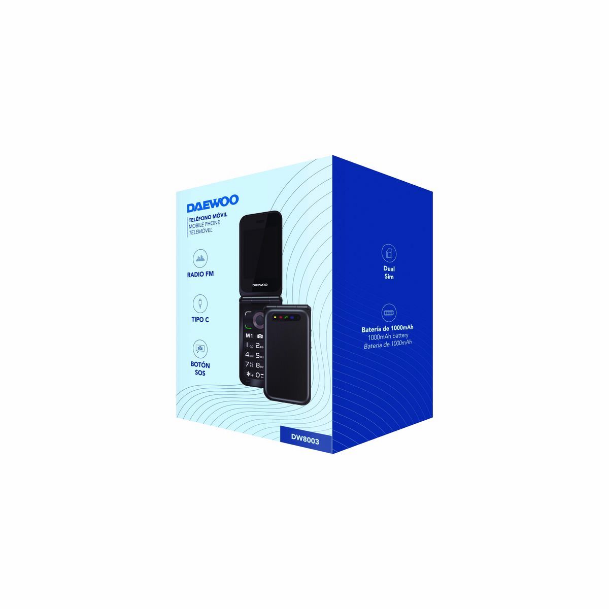 Mobile telephone for older adults Daewoo 2,8" Black Mobile telephone for older adults Daewoo 2,8" Black